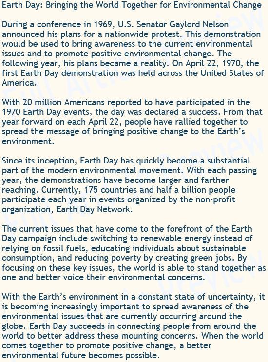 Earth Day Bringing the World Together for Environmental Change Buy