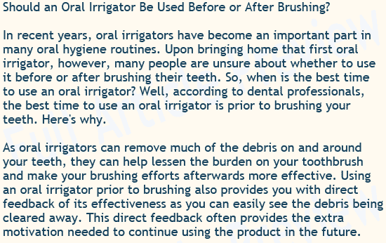 Buy this article about oral irrigators for your website or blog.