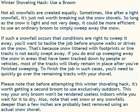 Buy this article about shoveling snow for your website, newsletter, or blog.